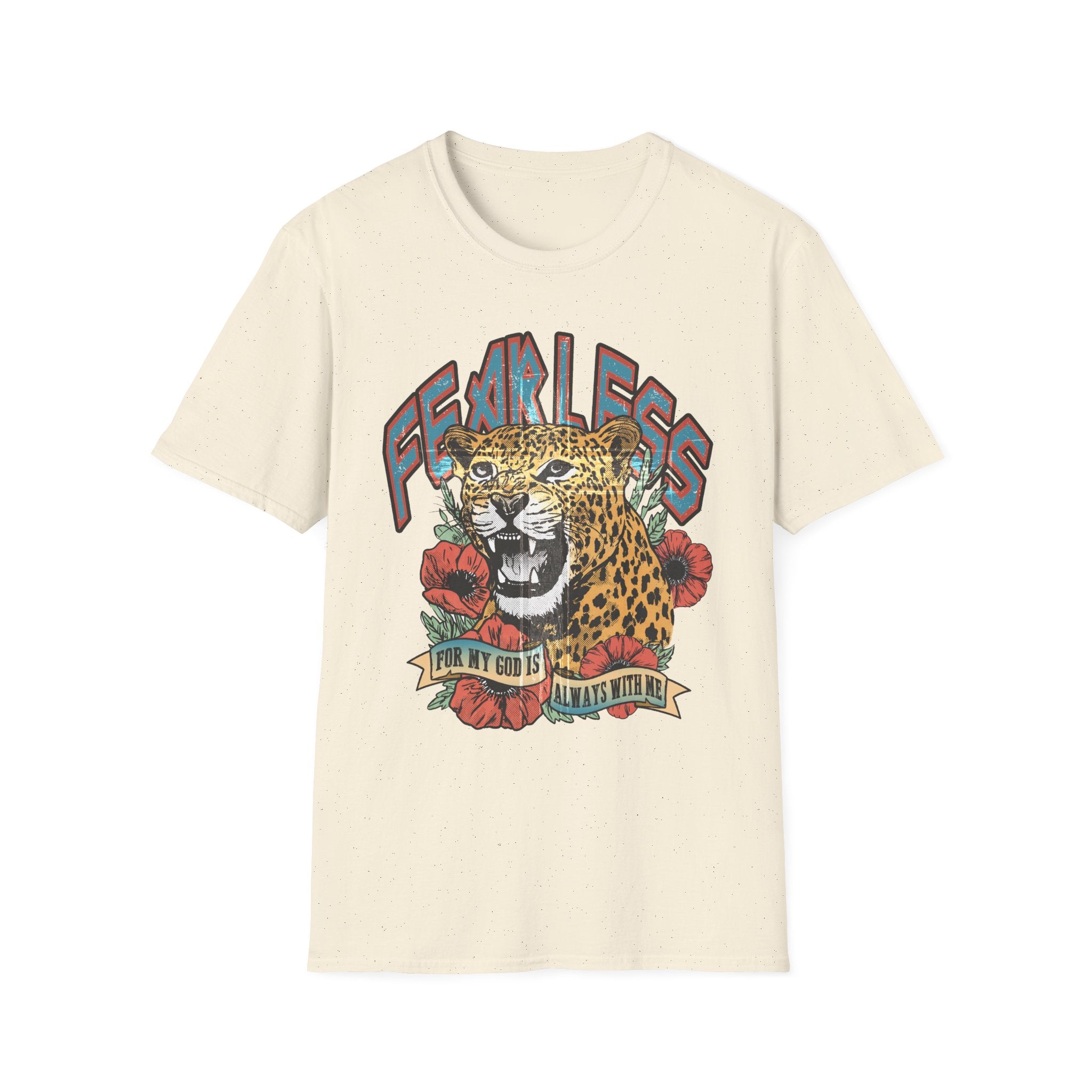 Fearless Leopard Graphic T-Shirt — Bold Vintage Animal Tee