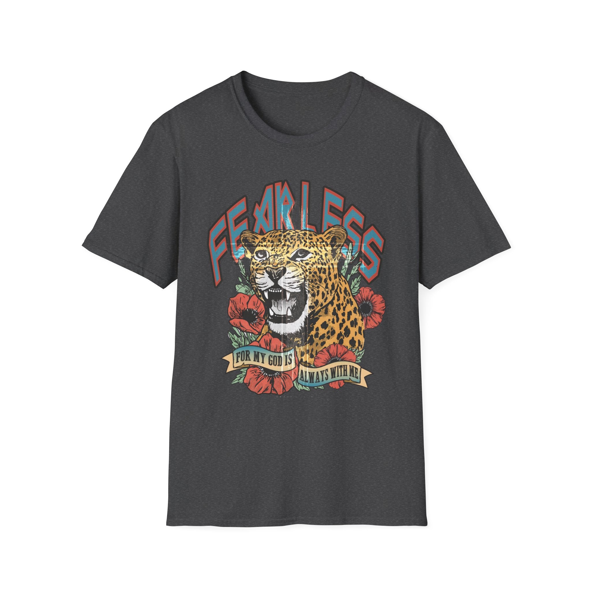Fearless Leopard Graphic T-Shirt — Bold Vintage Animal Tee