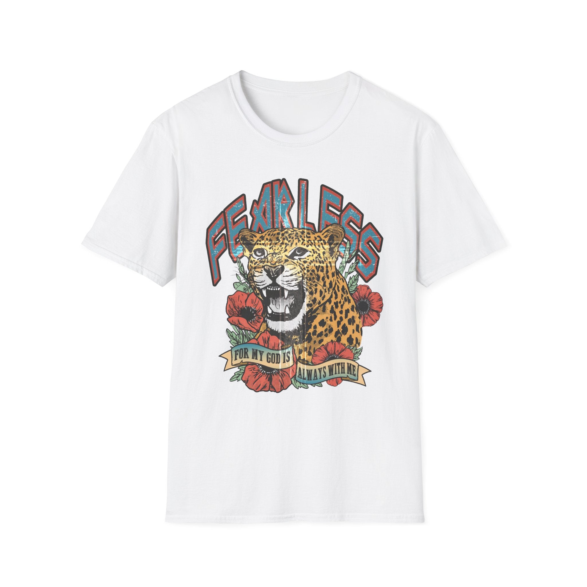 Fearless Leopard Graphic T-Shirt — Bold Vintage Animal Tee