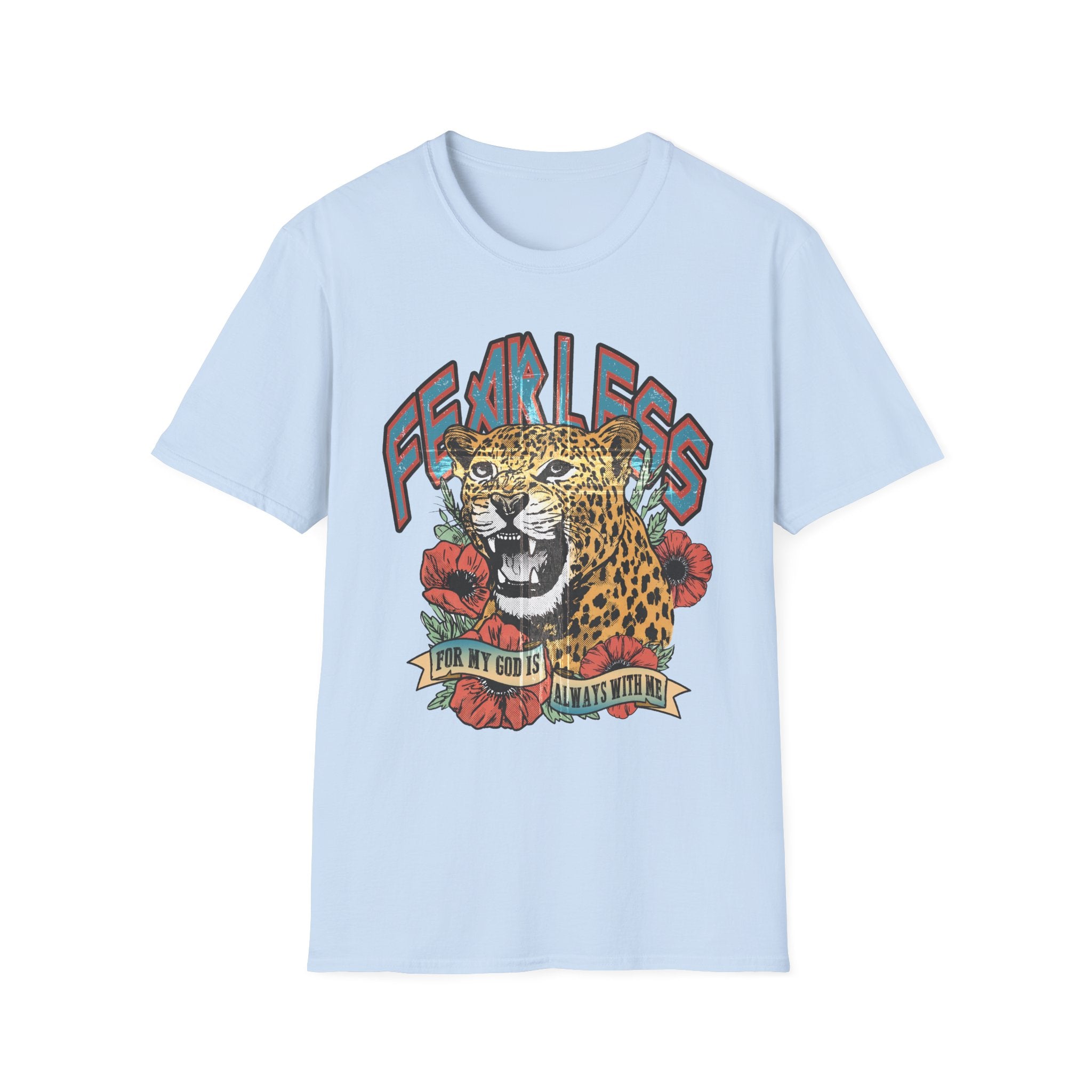 Fearless Leopard Graphic T-Shirt — Bold Vintage Animal Tee